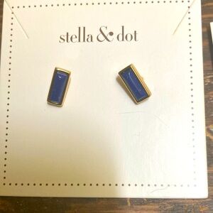 Stella & Dot Blue and Gold Earrings